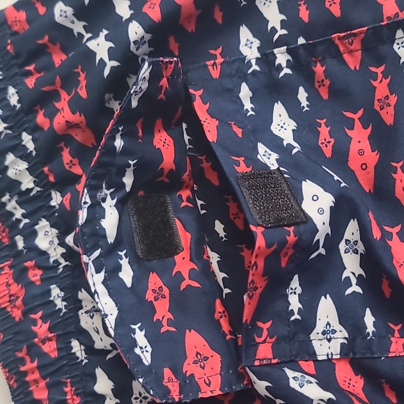 Ocean + Coast Men's Fish Print Swim Trunks - Picture 7 of 8